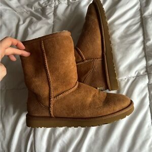 UGG Chestnut Suede Short Booties